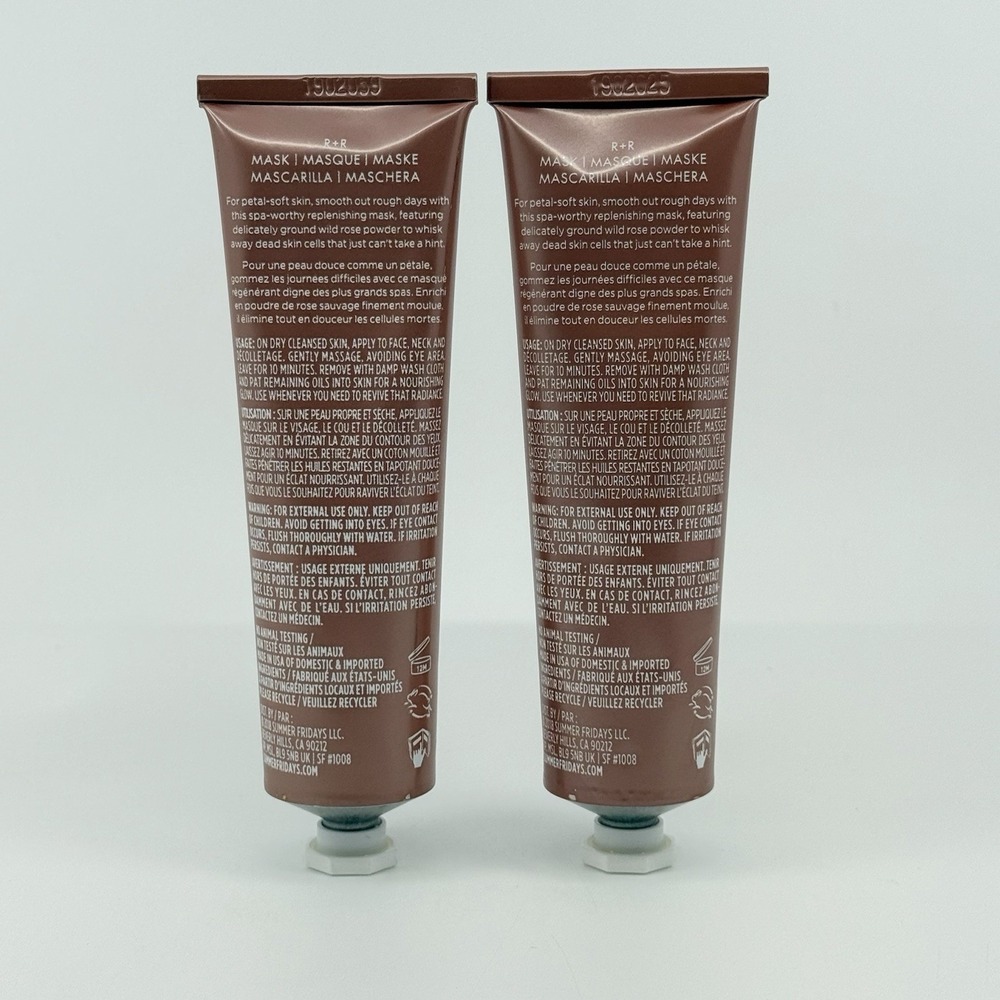 SUMMER FRIDAYS R + R Mask Glow 2 PACK Full Size 2.25oz Each New Sealed Skincare - Picture 2 of 2